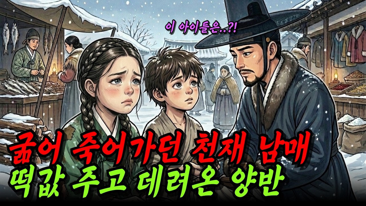 굶어 죽어가던 남매를 떡값주고 데려온 양반, 과연 남매의 정체는? | 야담 옛날이야기 오디오북 수면동화 전설 민담