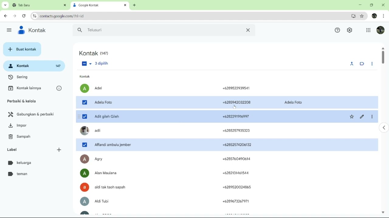 Tutorial Penggunaan Google Contact
