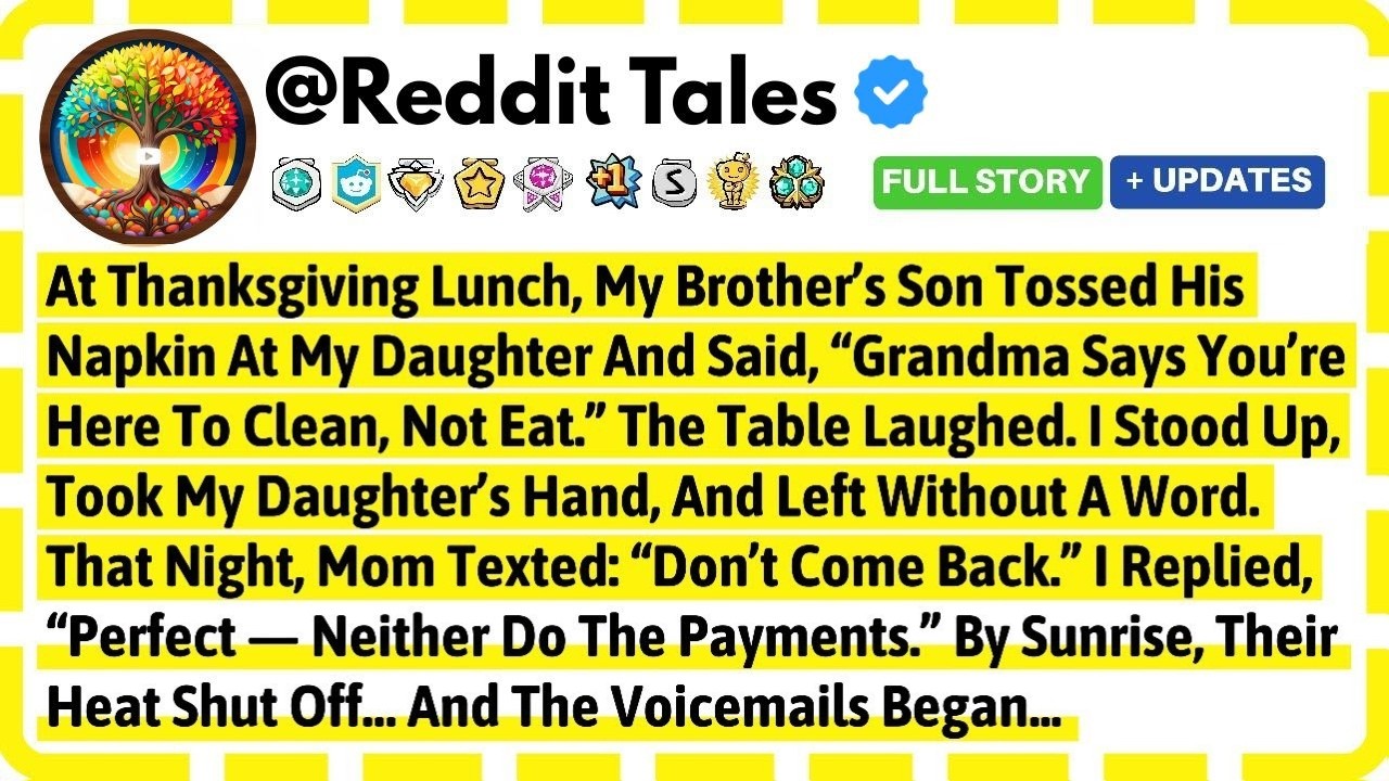 At Thanksgiving Lunch, My Brother's Son Tossed His Napkin At My Daughter And Said, 