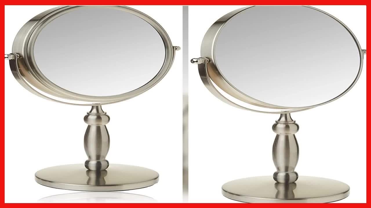 Elegant Brushed Nickel Dual-Sided Magnifying Mirror Review: Clear, Crisp, and Perfect for Makeup