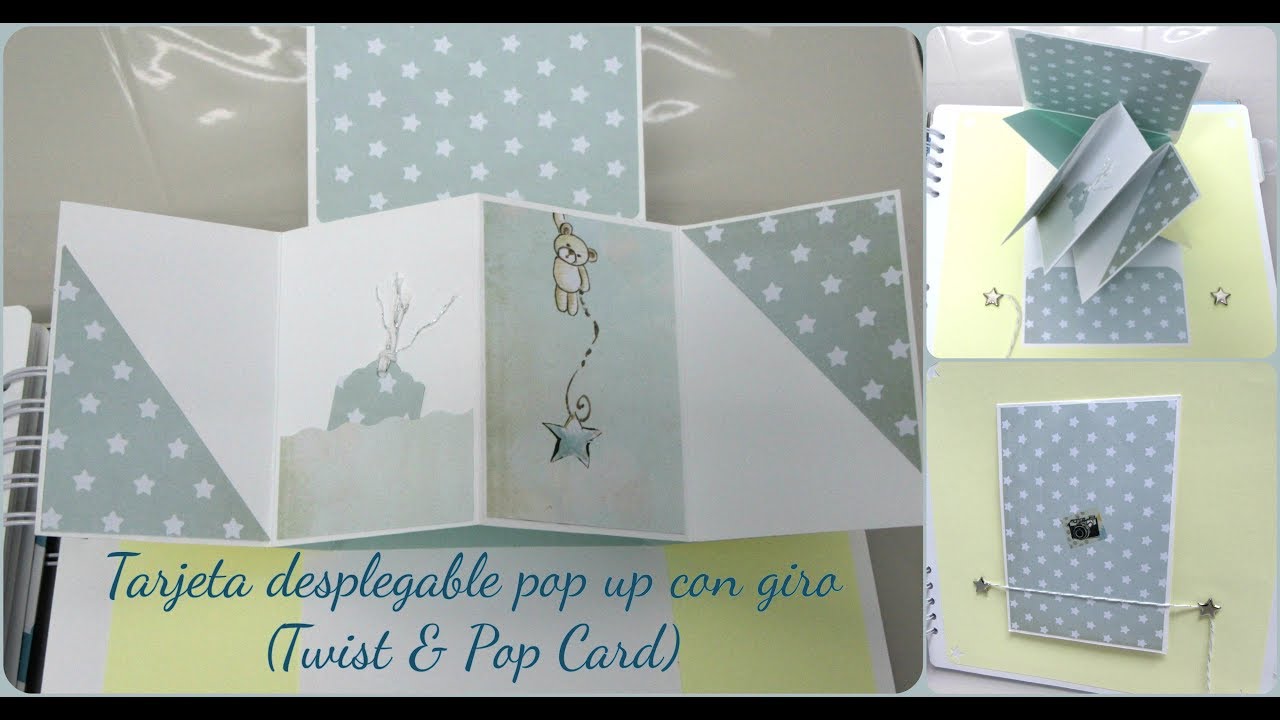 Tarjeta desplegable pop up con giro (Twist & Pop Card)