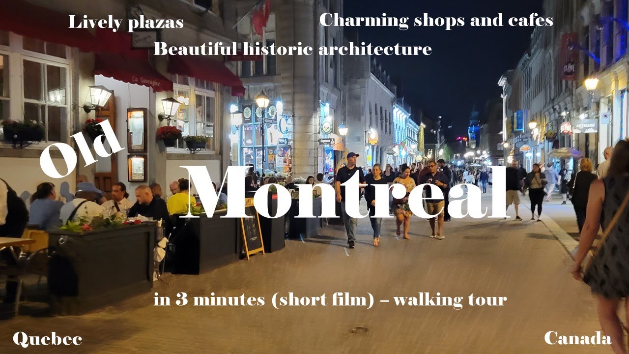 OLD MONTREAL in 3 minutes (short film) - walking tour. Quebec. Canada