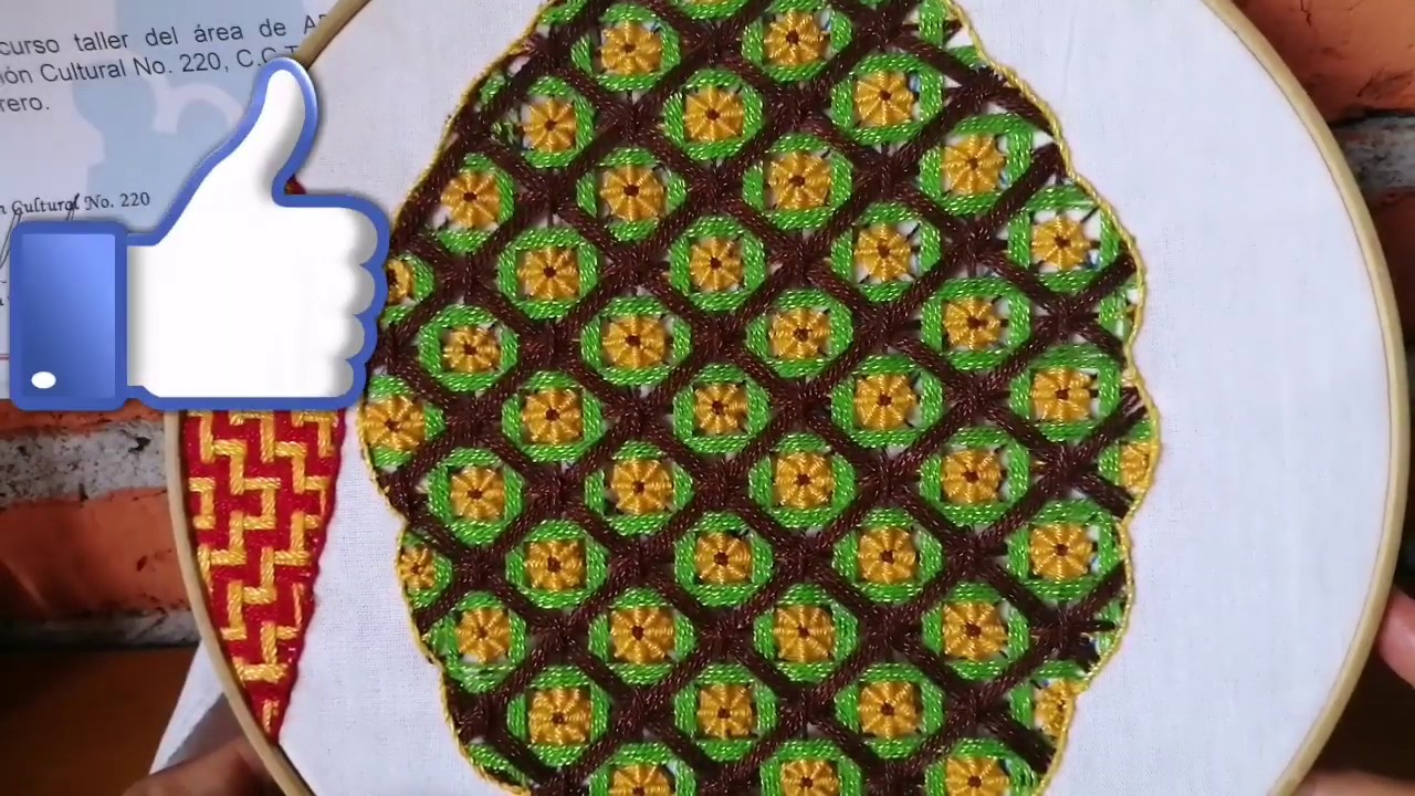 Bordado fantasía (piña ó cualquier diseño) muy facil🍍🍍🍊🍋🍎👗