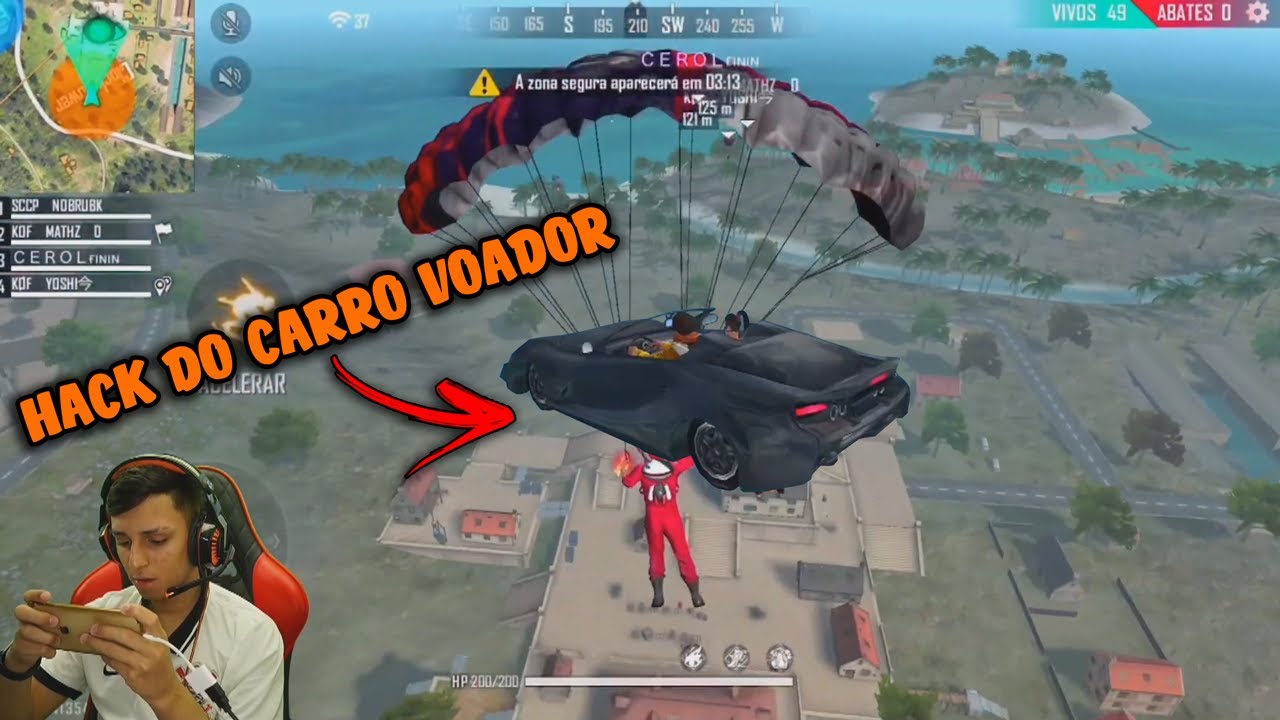 NOBRU MORRE PRA HACK DO CARRO VOADOR AO VIVO!!