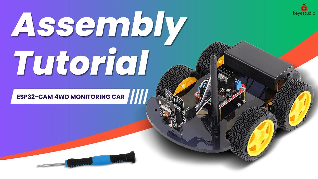 KS5024 | Assembly Tutorial |  How to assemble the  ESP32-CAM 4WD Monitoring Car❓
