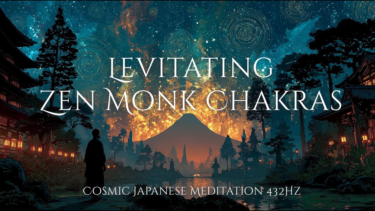 🌀 Levitating Zen Monk Chakras | Cosmic Japanese Meditation 432Hz