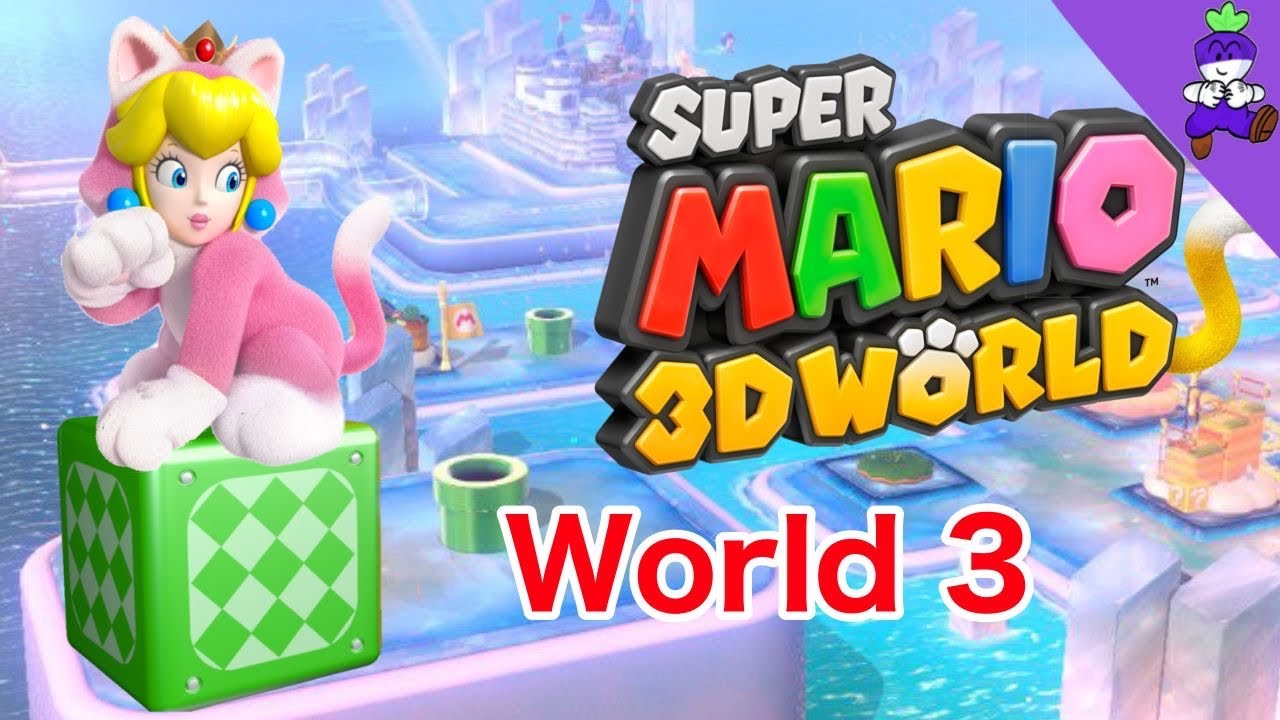 Super Mario 3d World (Wii U) Playthrough World 3- Flying Turnip