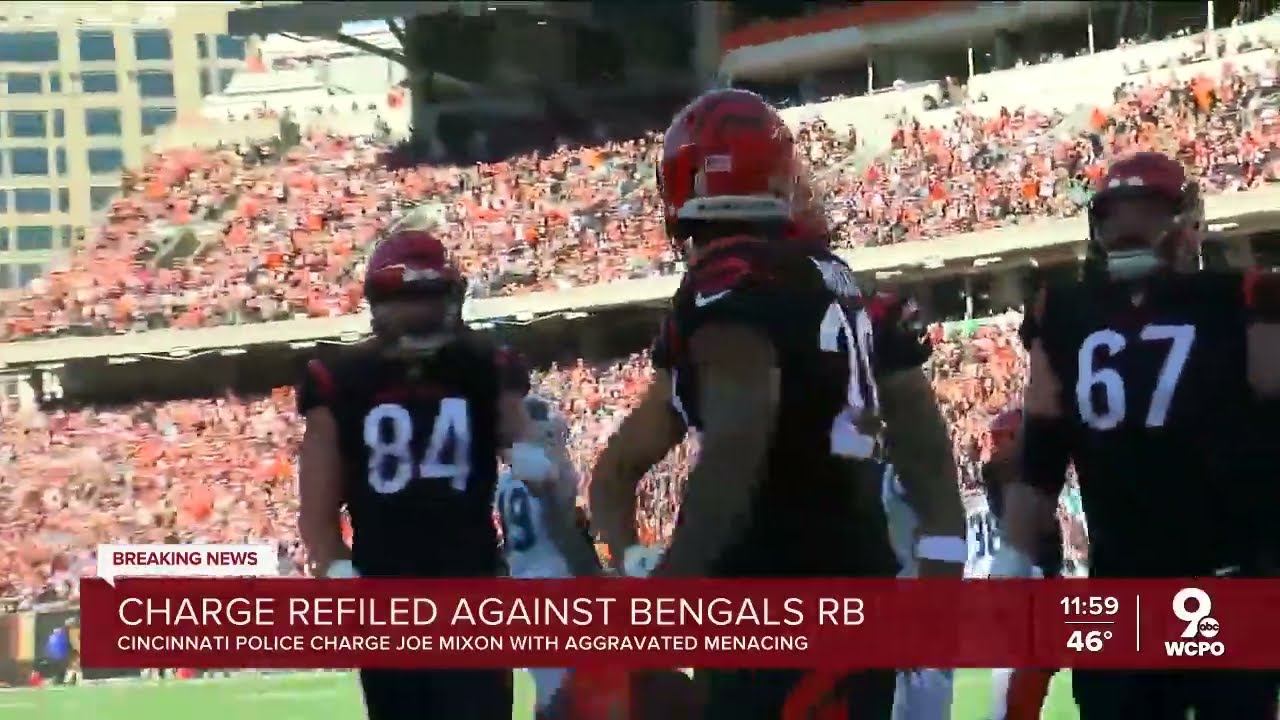 Bengals running back Joe Mixon again faces aggravated menacing charge