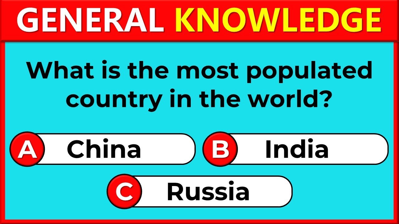 50 Questions For Intelligent People - The Ultimate General Knowledge Trivia #Challenge 2