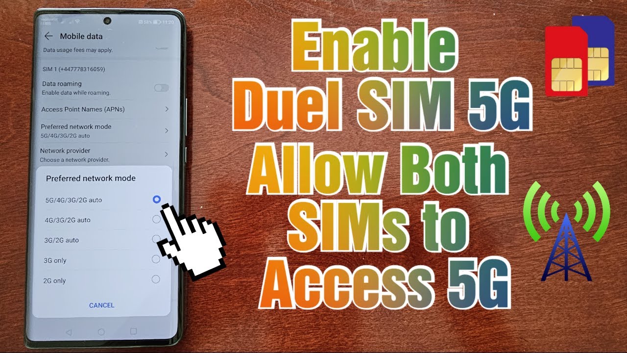 Honor Magic 5 Lite How to Enable (DUEL SIM 5G) Allow Both Sim Cards to Access 5G Network