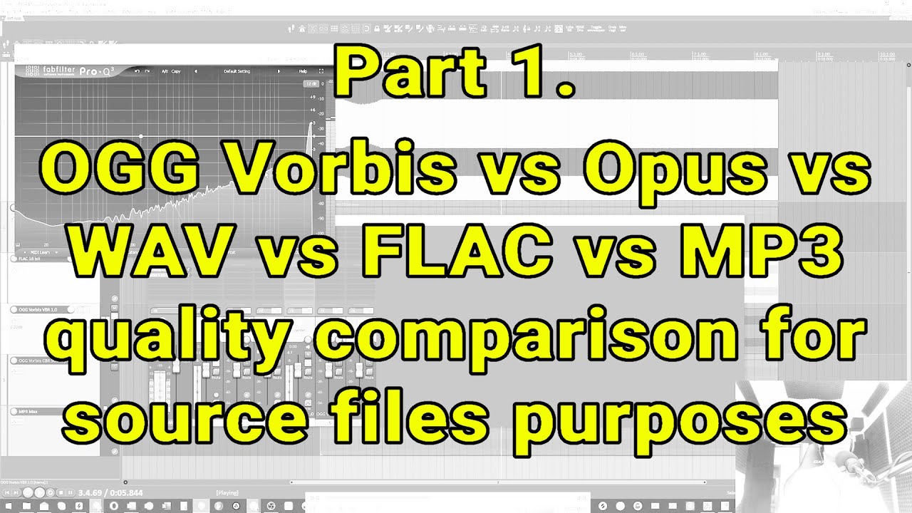 Part 1. OGG Vorbis vs Opus vs WAV vs FLAC vs MP3 quality comparison test for stems and source files