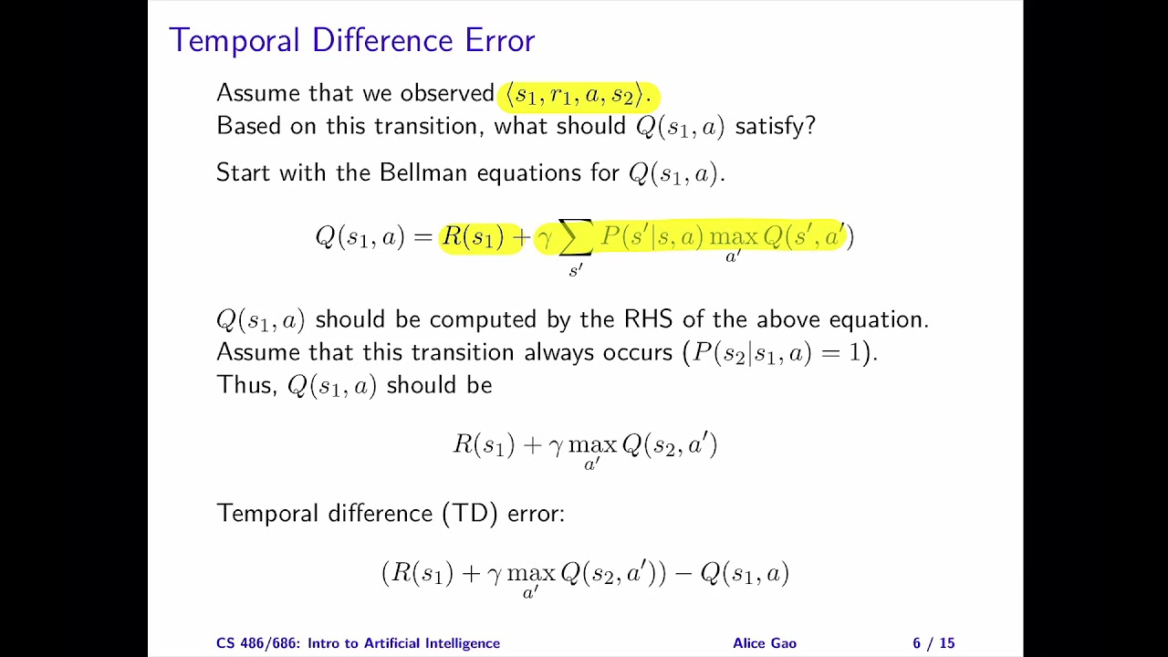 L21: Temporal Difference Learning