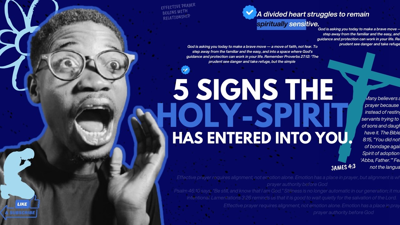 THIS 5 SINGN PROVES THE HOLY-SPIRIT IS IN YOU