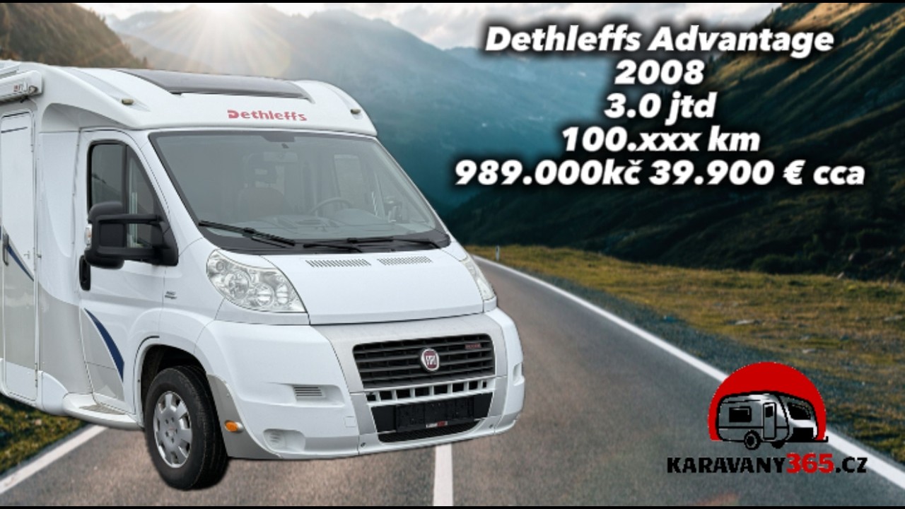 Dethleffs Advantage s legendárním motorem 3.0 jtd (Iveco) - podelné postele