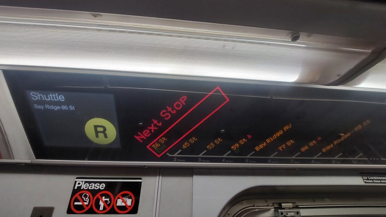 MTA NYC Subway: On Board R160B (R) Train Shuttle From Atlantic Av-Barclays Center to Bay Ridge-95 St
