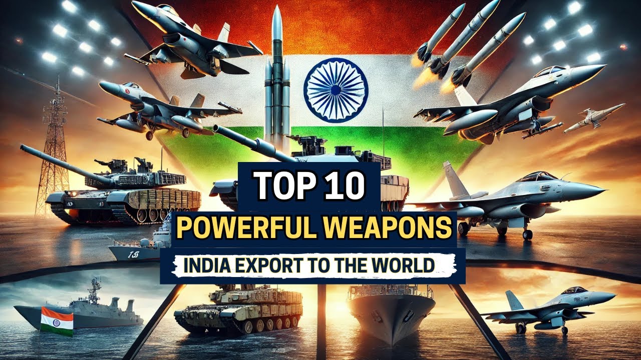 Top 10 Powerful Weapons India Exports around world 2024 🌍| Specs, Buyers, and Full Breakdown!