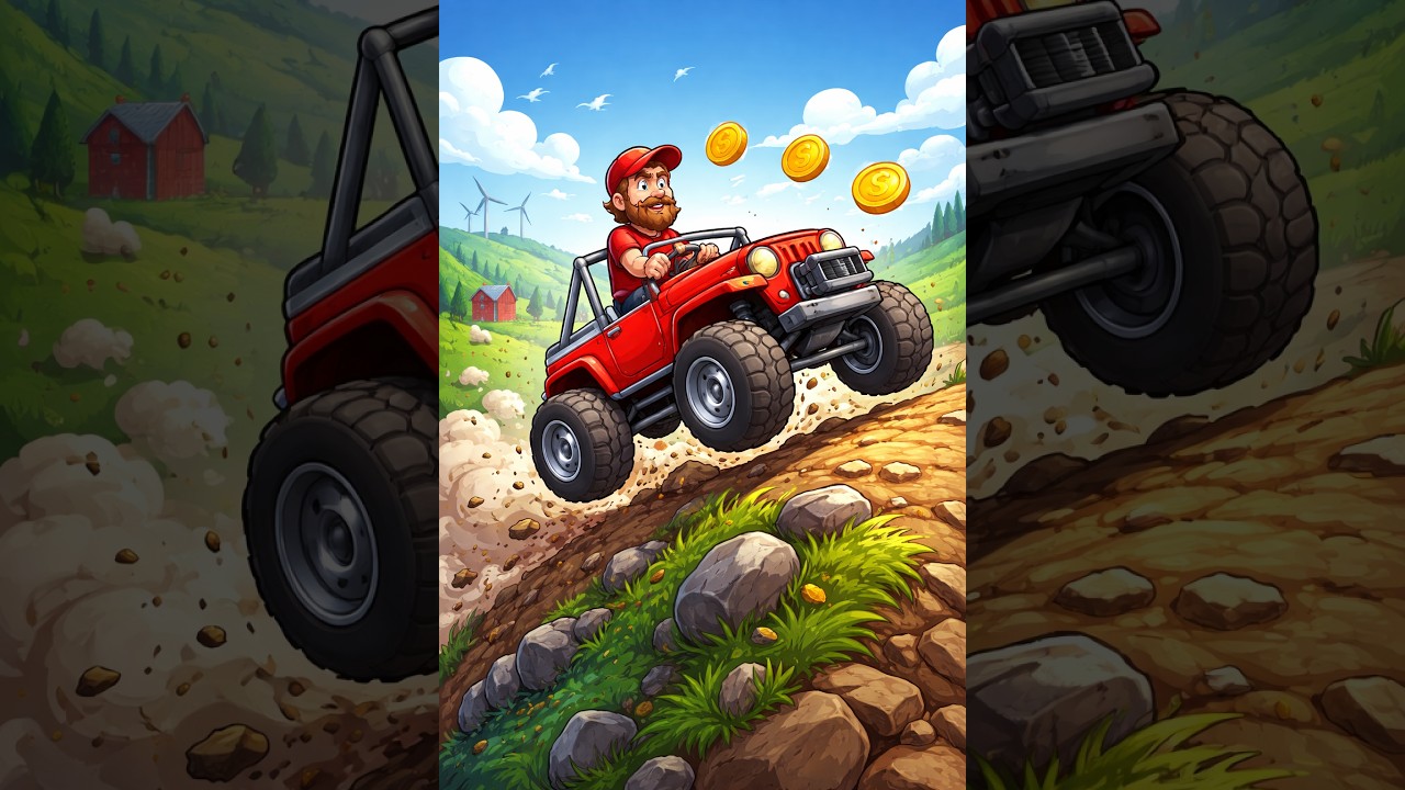 One Mistake = Game Over! Live🔴Hill Climb Racing 👍
