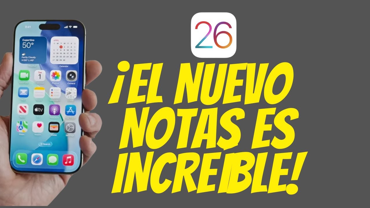 iOS 26: ¡La NUEVA app NOTAS está INCREÍBLE! ¡Súper PRODUCTIVA!