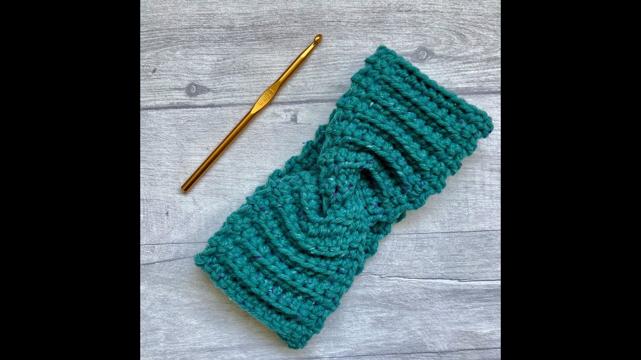 Simple Learn to Crochet Headband: Left-handed