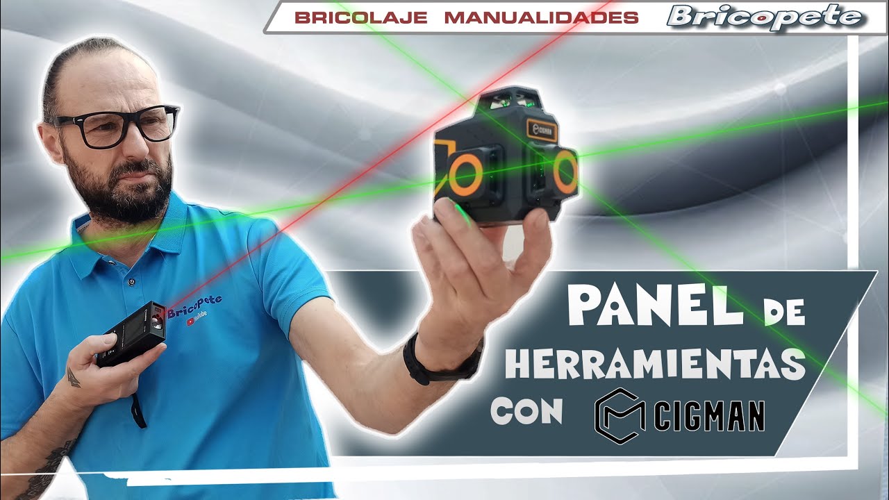 NIVEL LASER cigman y MEDIDOR de DISTANCIAS  para realizar panel para Herramientas