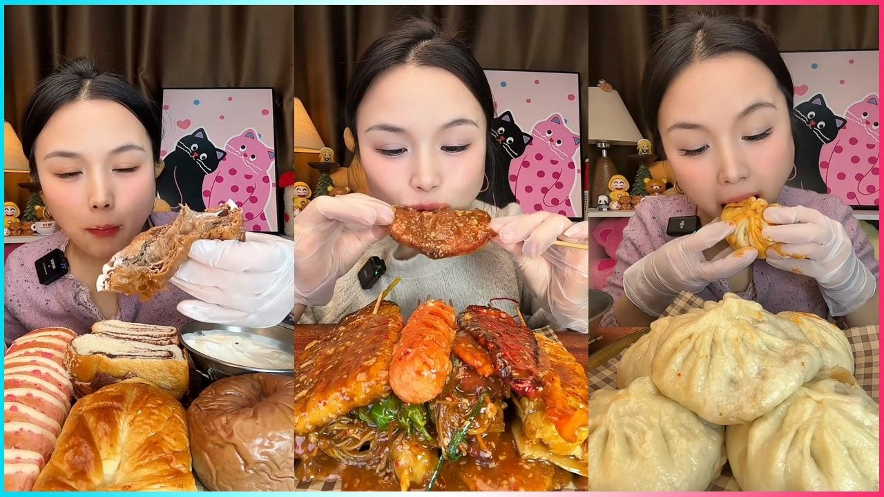 ASMR เสียงกินกรุบกรอบ 먹방 サクサク Crunchy Eating Sounds (No Talking) 🔥 #vlog12