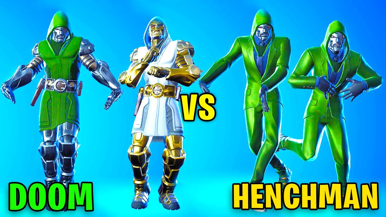 Fortnite Doctor Doom vs Doombot Agent in Dance Battle! (Legendary Dances & Emotes)