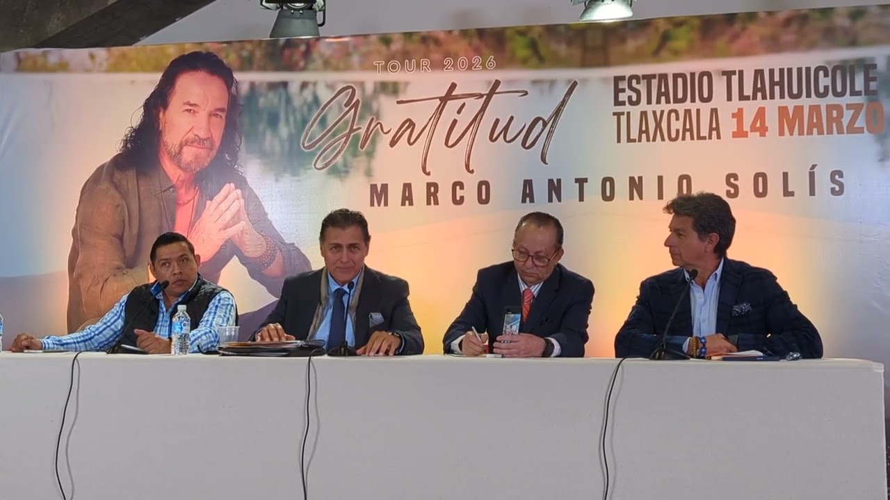 Rueda de prensa: Concierto de Marco Antonio Solís en Tlaxcala - Gratitud Tour 2026 #ViveTlaxcala