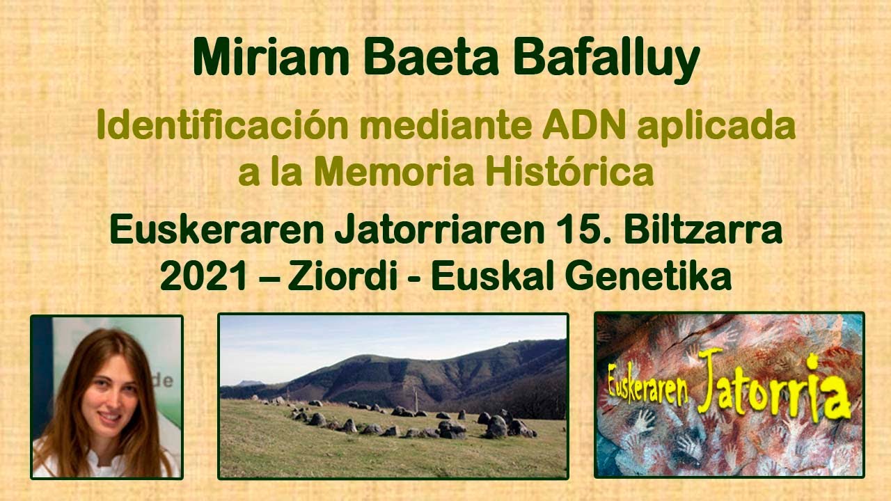 Miriam Baeta Bafalluy: Identificación mediante ADN aplicada a la Memoria Histórica