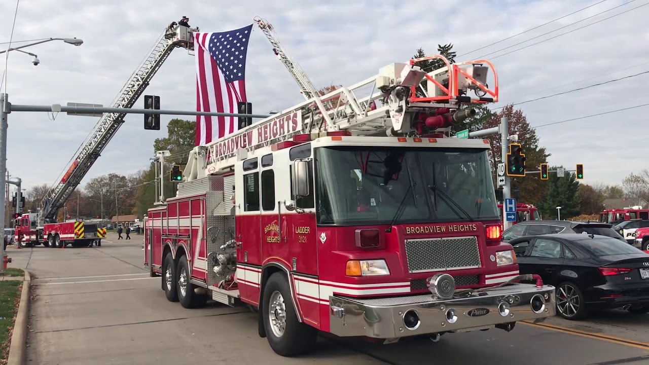 Funeral Procession for Columbia Township Firefighter Brett Wilson
