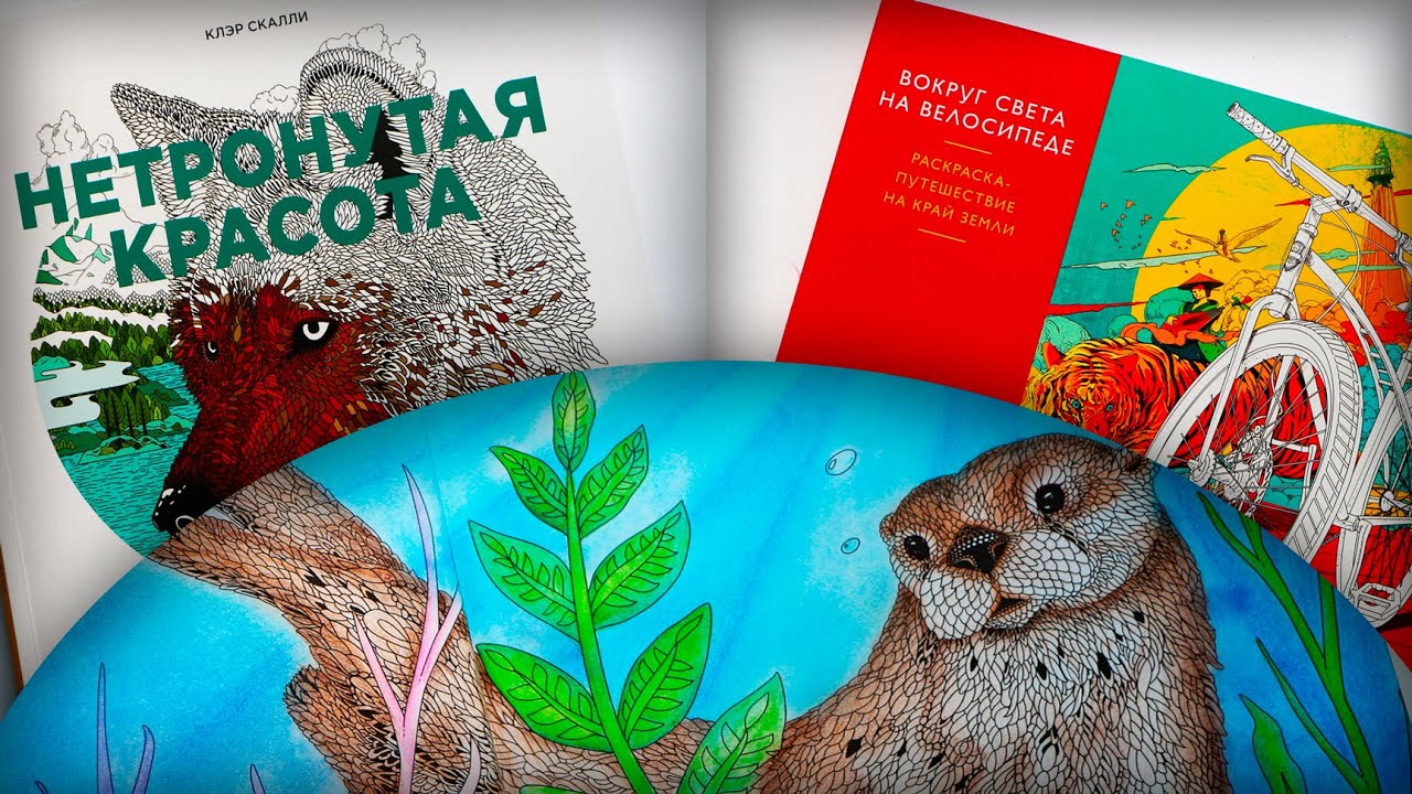 НЕТРОНУТАЯ КРАСОТА | ВОКРУГ СВЕТА НА ВЕЛОСИПЕДЕ | РАСКРАСКА АНТИСТРЕСС | ОБЗОР | РАСКРАШИВАНИЕ