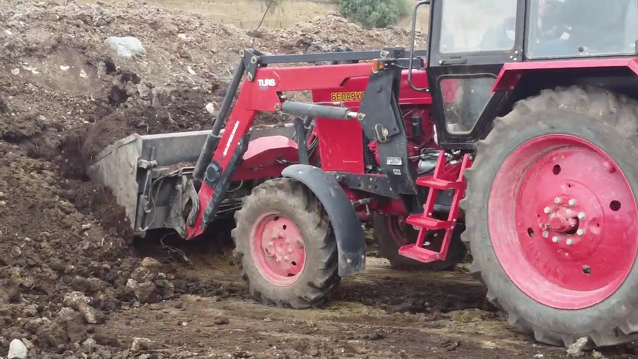 Belarus 82.1 Tractor with Front Loader in Action | Powerful Farm Machine #tractor #mtz #farming