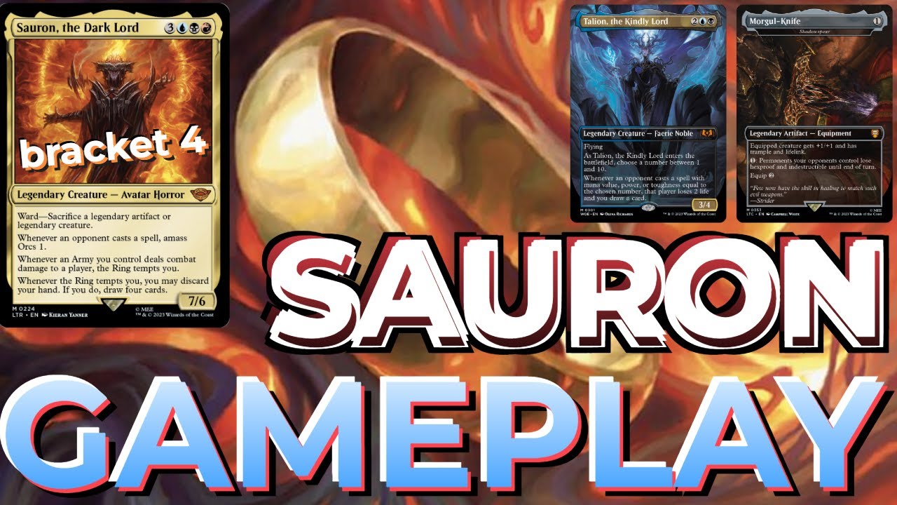 Versatile & Powerful Opponents 😱 Sauron the Dark Lord EDH Gameplay v Lo & Li, Alexios, Guff MTG Deck
