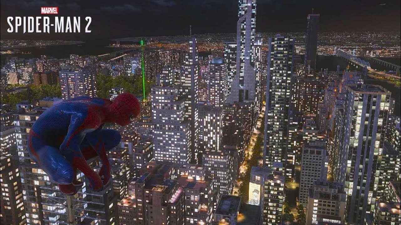 Spider-Man 2 PS5 - Free roam Gameplay Amazing Spiderman Suit (4K60FPS)