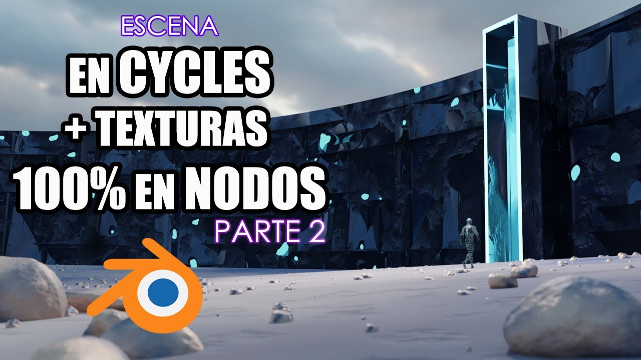 [Parte 2] Escena en CYCLES con texturas hechas con NODOS en Blender