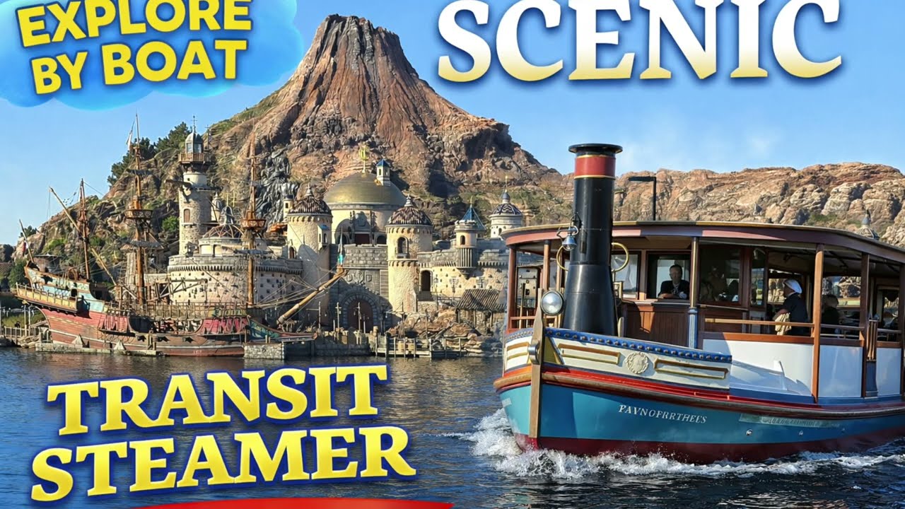 Sailing Tokyo DisneySea! 🚢 Scenic Transit Steamer Ride Around the Park