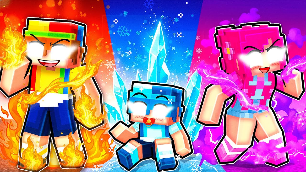 Having an ELEMENTAL FAMILY in Minecraft!