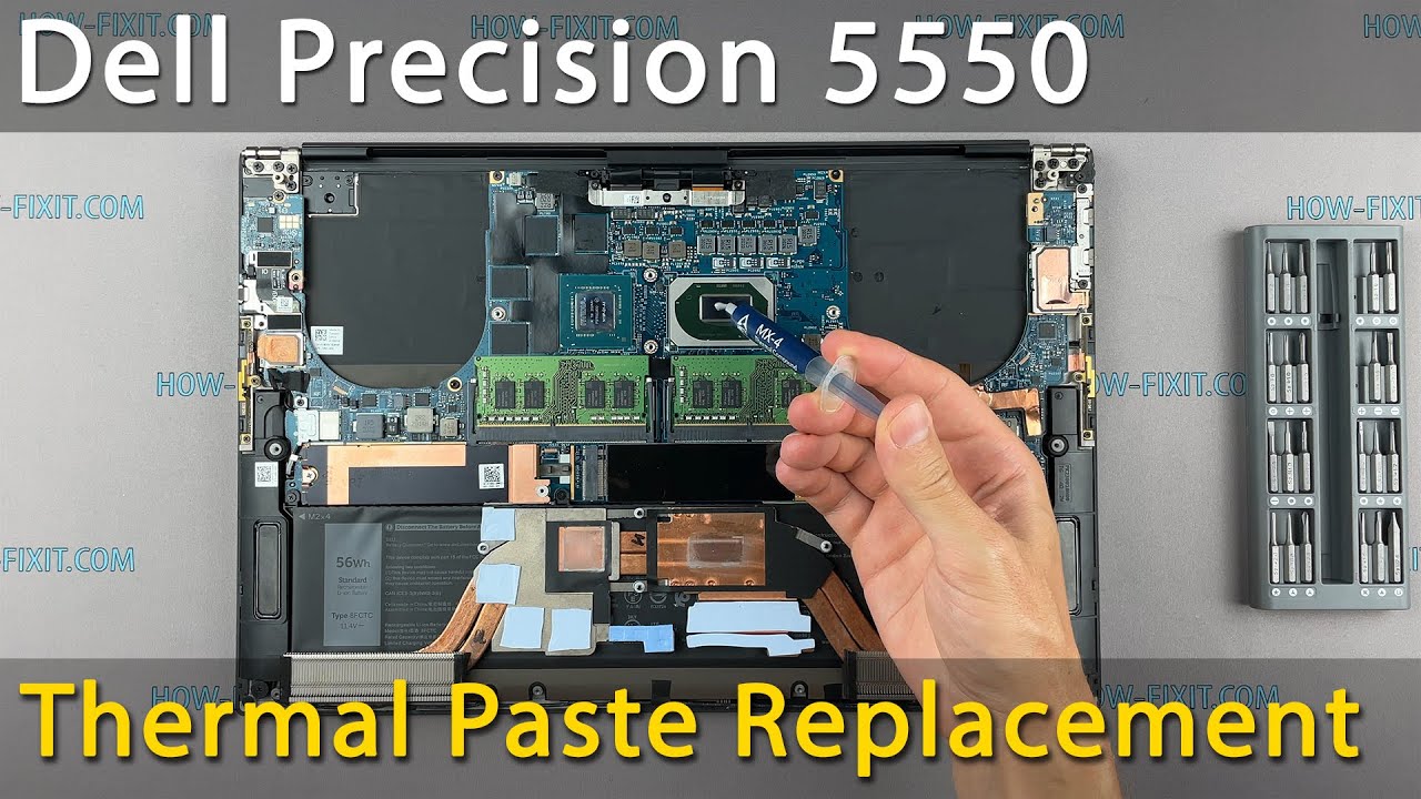 Dell Precision 5550 Disassembly, fan cleaning and thermal paste replacement
