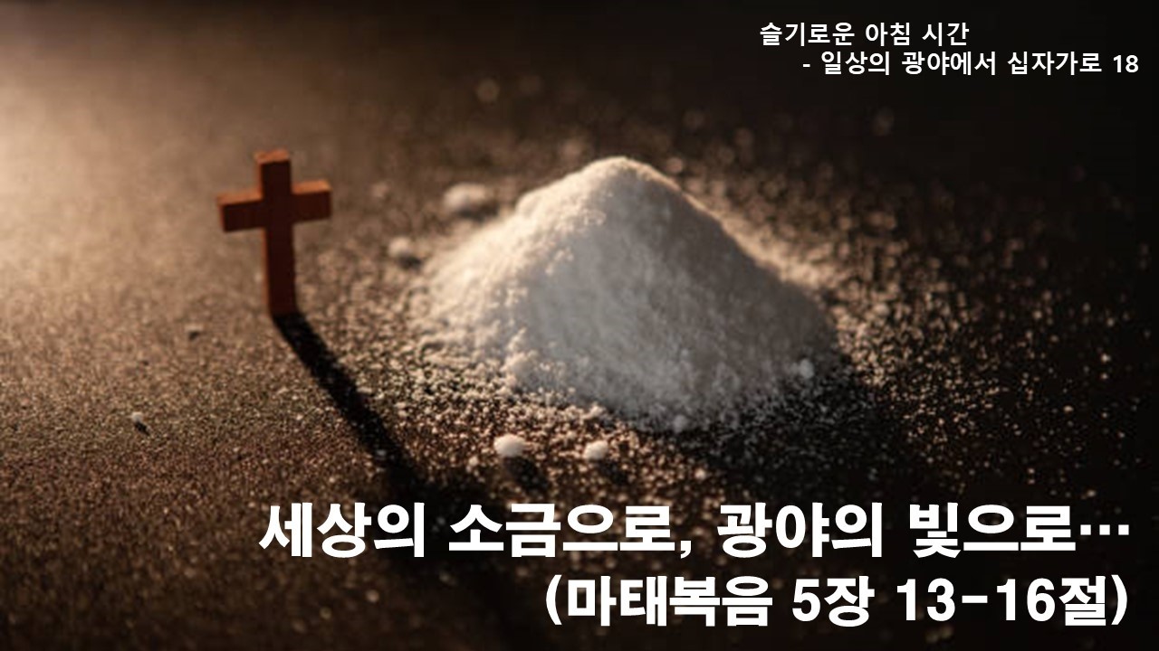 2026 사순절 묵상 20260310 【슬기로운 아침 시간】 일상의 광야에서 십자가로 18 / 세상의 소금으로 광야의 빛으로(마 5:13-16) / 임현교 목사