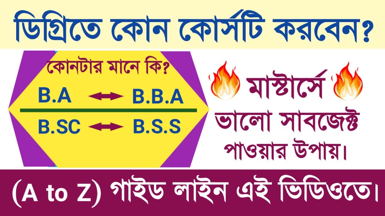 National University Degree Pass Subject Choice | ডিগ্রি পাস কোর্সে ভর্তি