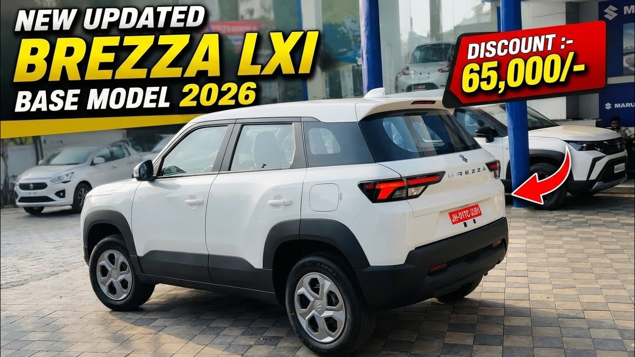 New Updated✅ Maruti Suzuki Breeza LXI Base Model 2026 GST Price Discount All Details 