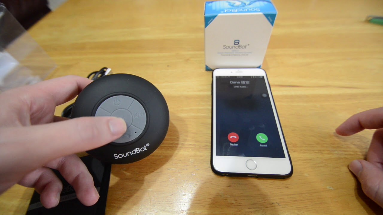 SoundBot SB510 bluetooth wireless shower speaker unboxing demo