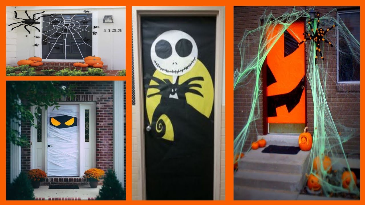 Ideas creativas de puertas decoradas para halloween  🎃🕸️🦇👻