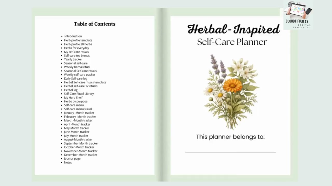 Herbal Self Care planner video