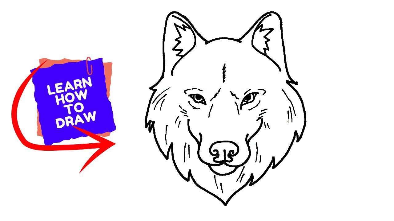 How To Draw A Wolf | Wolf Drawing | Wolves Drawings Easy