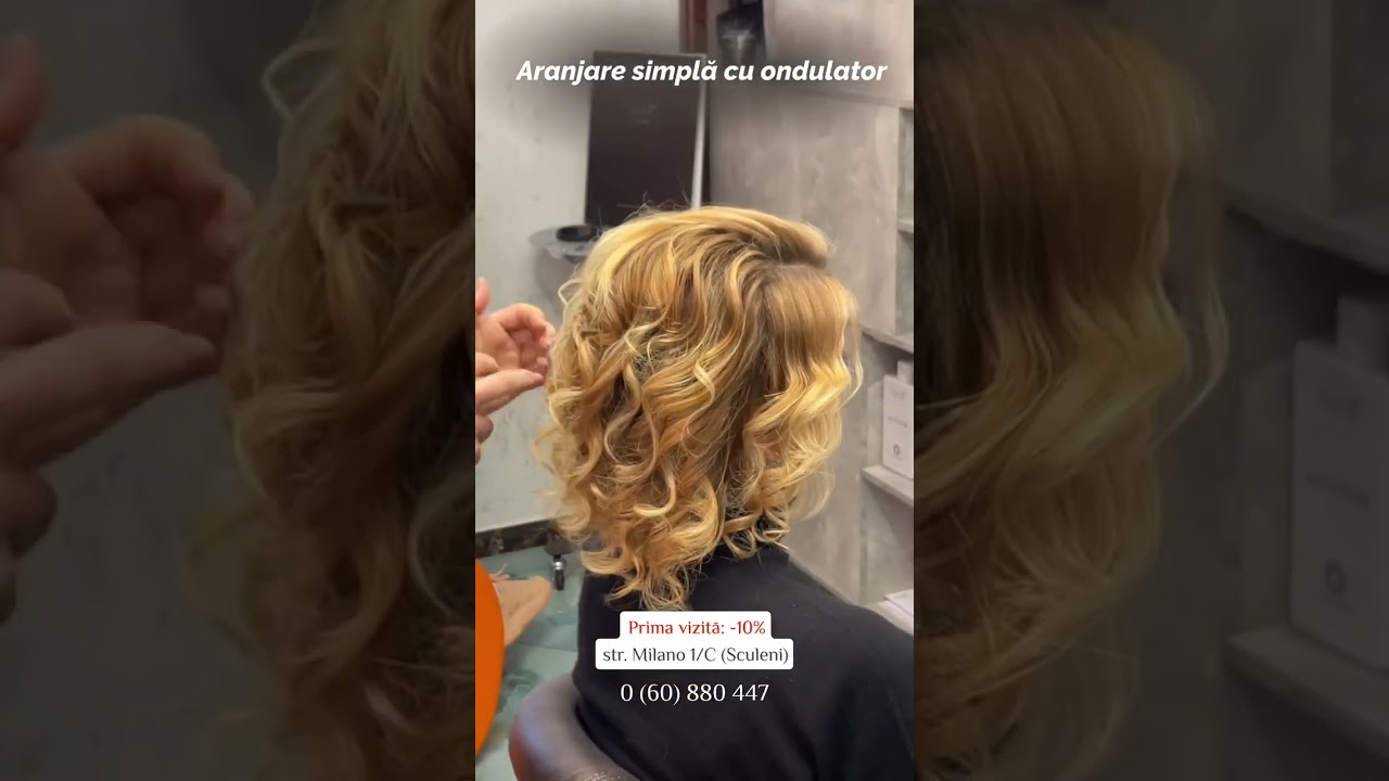 Aranjare simplă cu ondulator 🎁#shorts #salondefrumusete #chisinau #beautysalon #ingrijiredesine