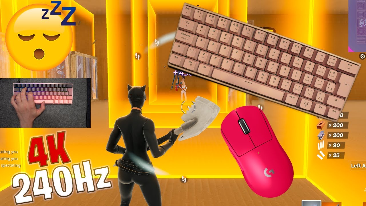 GK61 ISO (Modded) ASMR 😴 Box Fight Gameplay 📦  Satisfying Keyboard Fortnite 4K 240 FPS 🏆