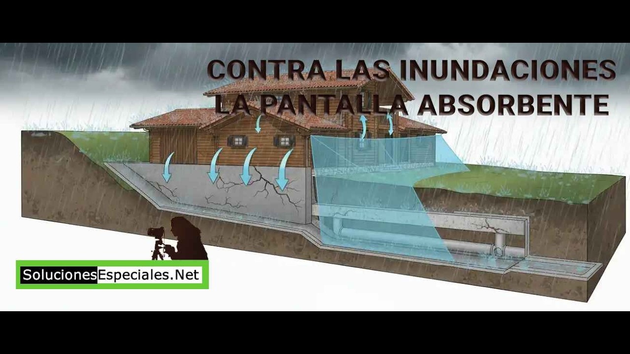 Pantalla absorbente controla inundación de bajos