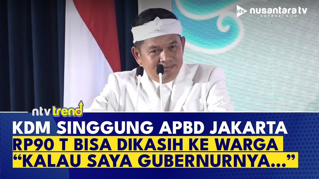[FULL] Dedi Mulyadi Singgung APBD Jakarta Rp90 T Bisa Dikasih ke Warga: Kalau Saya Gubernurnya | NTV