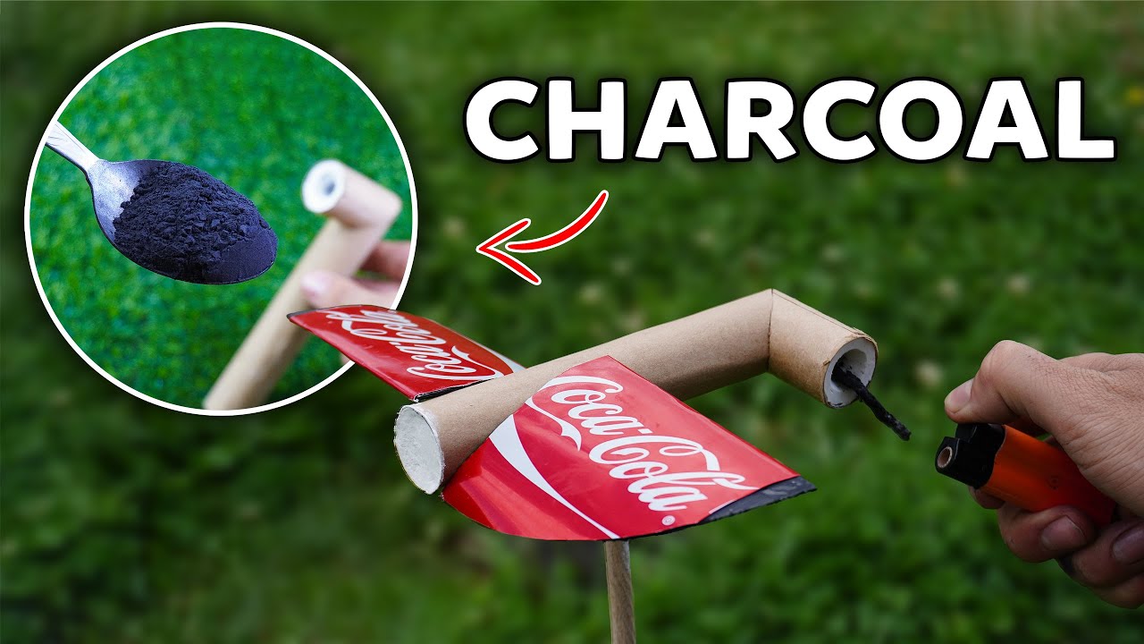 Turning charcoal into Firework Rocket - Super Powerful than Sugar Rocket