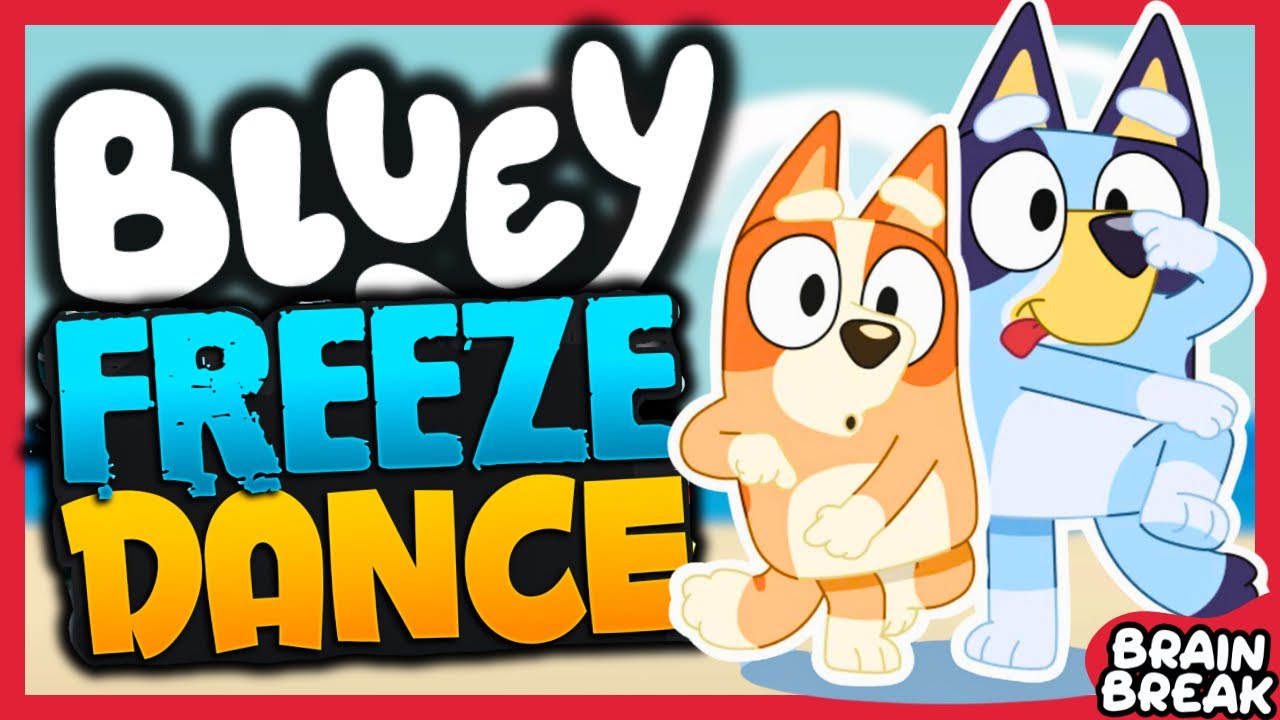 ☀️Bluey Summer Freeze Dance🕺Brain Break for kids🍉 Just Dance! Danny Go Noodle inspired